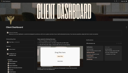 Client Portal Dashboard – Customizable Template